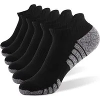 Blusmart Sportsocken 6 paare Premium unisex Kurzsocken (Sneakersocken Baumwolle, 6-Paar, Rutschfest, anti-Schweiß Technik) Sportliche, hochelastische Socken zum Radfahren und Laufen