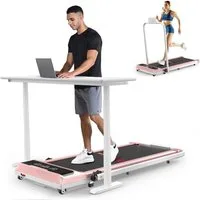 HOMEFITNESSCODE Laufband Klappbares Laufbänder – 2-in-1-Elektrolaufband (mit Armlehnen und LED-Display – Bis 120 kg), Laufband 1–10 km/h einstellbar – Bürstenloser Motor 2,5 PS