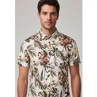 Indicode Kurzarmhemd Herren INEarly mit tropischem Allover- Print im Hawaii-Look mit floralem Muster