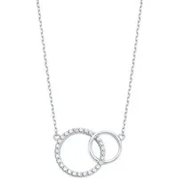 Amor Kette mit Anhänger Kreis in Kreis, mit Zirkonia (synth)