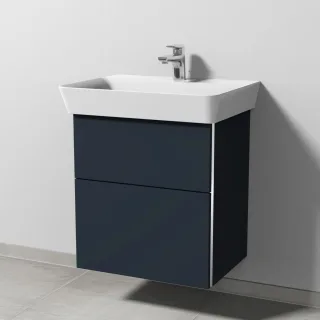 Sanipa 3way Waschtischunterbau zu Ideal Standard Connect Air Cube Waschtisch mit 2 Auszügen, Marine- BP6481R