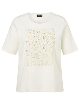 VIA APPIA DUE - T-Shirt mit Frontprint weiß - Gr. - 42
