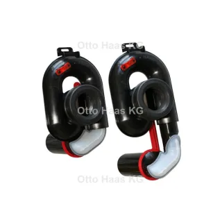 HAAS Urinal-Absaugsiphon 6000 DN 50, höhenverstellbar um 65mm, waagerecht, schwarz
