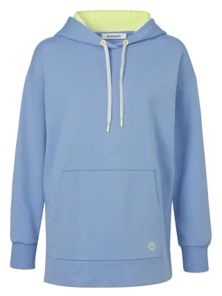 eiszeit - Sweatshirt Kapuze 1/1 Arm cornflower blue/lime - Gr. - 48