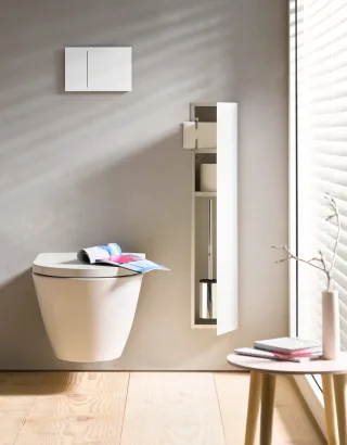 emco WC-Modul asis 2.0,Unterputz, 811 mm, Türanschlag rechts, 1-türig, weiss matt, ohne,975428452 975428452