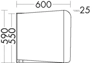 Burgbad Leuchtspiegel Badu 590x600x25 Eiche Dekor Nachtschwarz, SIIT060RF7322 SIIT060RF7322