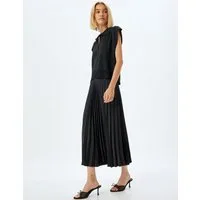Koton Midirock Koton Midi-Satin-Plissee-Skirt