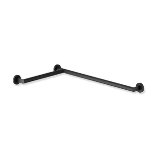 Hewi System 900 Duschhandlauf 900.35.13360DC Edelstahl pulverbeschichtet schwarz tiefmatt, 765 x 475 mm, Ausführung links
