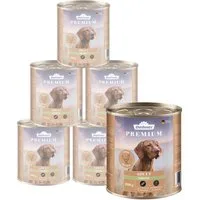 Dehner Premium Adult Sensitiv Huhn, 6 x 800 g Dose, getreidefrei Huhn, Nassfutter für: Hunde, Nassfutter für ausgewachsene, sensible Hunde