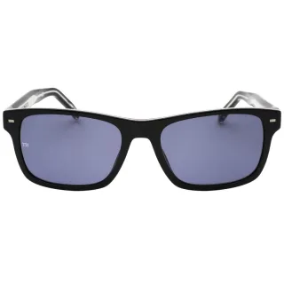 Tommy Hiliger Sonnenbrille mit blauen Glasern und schwarzen Glasern