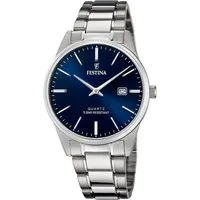 Festina Quarzuhr Herrenuhr Blau, Edelstahlband, 39,3 mm, F20511/3, elegantes Design, präzises Quarzwerk