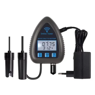 Tuya WiFi Bluetooth 5 in 1 Water Quality Monitor PH EC SALT SG Temperature Multi Function Water Analyzer APP Control for
