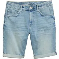 TOM TAILOR Bermudas O blau,Casual,Baumwolle,Unifarben,Regular Fit,Mittel