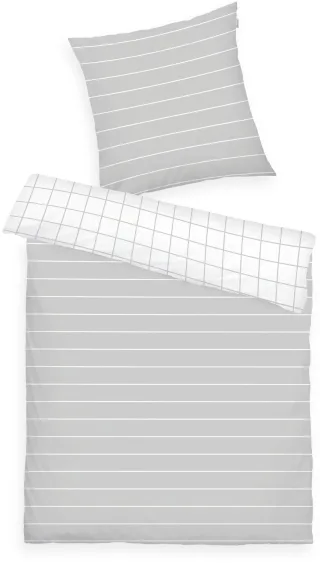 TOM TAILOR HOME Bettwäsche "CHECK AND STRIPES in Gr. 135x200cm oder 155x220cm" 2 Stk. new bedroom, gewebtes Label