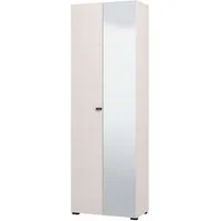 Home affaire Garderobenschrank Rathlin, Stauraumschrank, Flurschrank, ausziehbare Kleiderstange Spiegeltür, Gesamtbreite 64 cm, drei Regale
