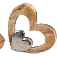 formano Skulptur Alu Mangoholz, Höhe: 24cm, Farbe: Natur, Motiv: Herz