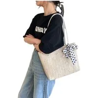 Zaewry Strandtasche Boho Schultertasche für Damen, Gewebte Strandtasche, für Damenreisen und Urlaub