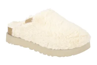 UGG 1135132 nat FUZZ SUGAR SLIDE Beige Damenschuhe Warmfutter Gummisohle