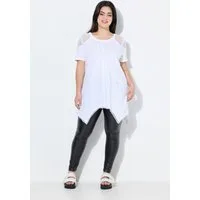 Angel of Style T-Shirt T-Shirt A-Linie Schmucknaht Schulter-Netz