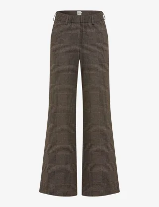 BRAX - Karierte Marlenehose - Maine braun - Gr. - 42