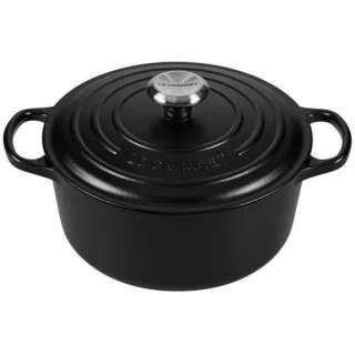 Le Creuset Signature Bräter rund 24 cm schwarz