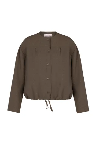 Studio Anneloes - Selma waffle jacket new army - Gr. - L