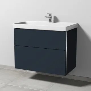 Sanipa 3way Waschtischunterbau zu Villeroy & Boch Avento Waschtisch mit 2 Auszügen, Marine-Matt BP6231R