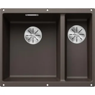 Blanco Subline 340/160-u Spüle 523557 55,5x46cm, PuraDur cafe, links, für Unterbau