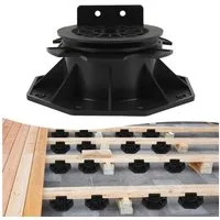 Clanmacy Terrasse Terrasse Balkenlager 75-145mm 0-5% Gefälleausgleich matt 20er Set