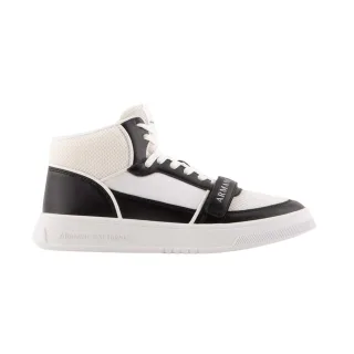 Armani Exchange - Sneaker für Herren, Hoch geschnitten (Weiß/Schwarz)