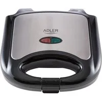Adler Sandwichmaker Adler AD 3015 Sandwichmaker schwarz / silber 750 Watt mit Backampel