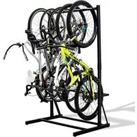 GarveeMore Fahrraddeckenhalterung für 5 Fahrräder, freistehend,höhenverstellbar,platzsparend, vertikaler Fahrradständer für Hinterhöfe,Keller,bis zu 136 kg