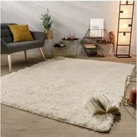 TT Home Teppich Diele, Esszimmer, Flur, Schlafzimmer, Wohnzimmer, Rechteckig, Höhe: 37 mm, Teppich Wohnzimmer Hochflor Langflor Weich Soft Modernes Einfarbiges D