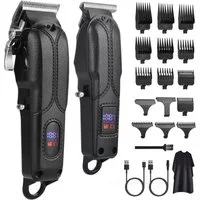 CkeyiN Haarschneider Wiederaufladbare Haarschneidemaschine und Detailliertes Haartrimer Kit, geräuscharmer Haarschneider mit LED-Anzeige