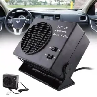 Car Heater Fan 12V Portable Ceramic Heating Cooling Unit 150W 300W Adjustable Bracket Compact Design Vehicle Window Defr