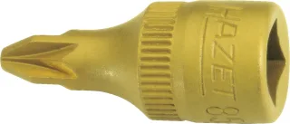 HAZET Schraubendreher-Steckschlüsseleinsatz (1/4 Zoll), Pozidriv Profil PZ - 8507-PZ1
