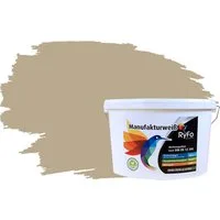 RyFo Colors Wand- und Deckenfarbe Manufakturweiß Brauntöne, 1× streichen, 1 L reicht für ca. 8 m², Deckkraft-/Nassabriebklasse 1, matt, atmungsaktiv, für Innenräume