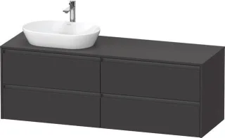 Duravit Ketho.2 Konsolenwaschtischunterbau wandhängend Graphit Supermatt 1600x550x568 mm - K24899L80 K24899L80800000