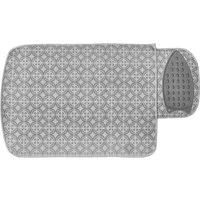 Kipit Bügelbrettbezug BÜGELUNTERLAGE 85x48cm Grau mit Bügeleisenablage Polsterung 32, Tischbügeldecke Bügeldecke Bügelbrettbezug Bügelmatte