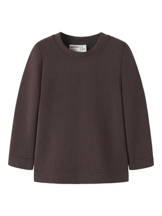 NAME IT - NMFNOLEO LS TOP Chocolate Plum - Gr. - 98