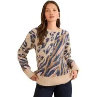 Love & Roses Strickpullover Love & Roses angerauter Strickpullover (1-tlg)