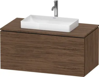 Duravit L-Cube Konsolenwaschtischunterbau wandhängend Nussbaum dunkel Matt 1020x550x482 mm - LC48810 LC4881021210000
