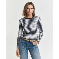 Gant Langarmshirt REGULAR STRIPED SHIELD Regular fit mit Rundhalsausschnitt