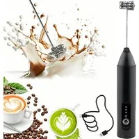 Forrlite Milchaufschäumer Milchaufschäumer Stab/Milchschäumer Elektrisch tragbarer mit Standfuß, Kaffeebesen batteriebetriebener für Latte, Matcha-Tee, Cappuccino