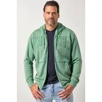 JP1880 Fleecejacke Sweatjacke Kapuze Badges