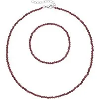 Firetti Ketten und Armband Set Multipack Schmuck Geschenk Armkette Halskette (Set, 2-tlg), facettierte Edelsteine