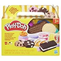 Play-Doh Kleine Bäckerei Knetset mit 6 Werkzeugen und 6 Farben, Kneten