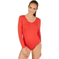 dressforfun Body Langarmeinteiler, Vielseitig kombinierbar, Hoher Tragekomfort (Unterziehoberteil, Konfektionsgröße S in rot) Leicht taillierte Form, Bequem, wunderschön und formbeständig