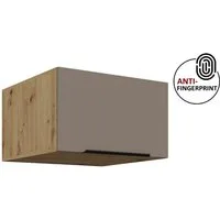 Küchen-Preisbombe Aufsatzschrank 60 cm Küche ARIA Sandgrau Küchenzeile Küchenblock Anti Fingerprint