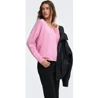 ONLY V-Ausschnitt-Pullover ONLRICA LIFE L/S V-NECK PULLO KNT NOOS Materialmix, regular fit